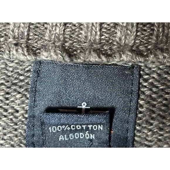 Dockers Sweater Mens Large 1/4 Zip Brown Mock Neck Long Sleeve Preppy Outdoor - Picture 4 of 8